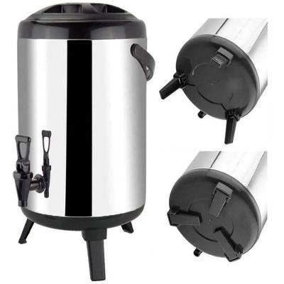 Garrafa Termica Diamond Luxo para Cafe Leite Agua Inox com Torneira Tampa Acoplada 8L Inox
