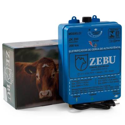 Eletrificador de Cerca ZK200 AUT Raio de Ação 5.400 Metros Bivolt Zebu