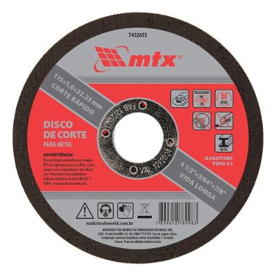 Disco para Metal Disco de Corte para Metal Mtx Espessura Ultrafina 115MM 1MM MTX