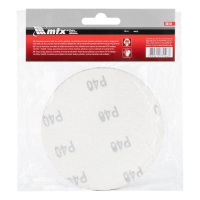 Disco de Lixa Velcro Grão 40 Desbaste Pesado Remoção Ferrugem Tinta Verniz MTX 10 Peças