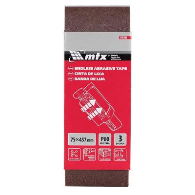 Cinta de Lixa Grão 80 457x75mm Processamento Intermediário 3 Peças MTX