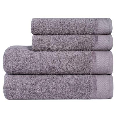 Jogo De Toalha Banhão 4 Peças Eleganz Lmpeter Cinza Gris