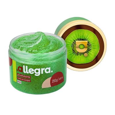 Gel Esfoliante Facial e Corporal Verde Kiwi 250G Allegra Pote Cod.89890
