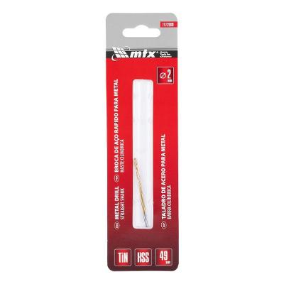 Broca Hss Mtx Nitreto de Titânio para Metal Aço Rápido 2mm Bivolt MTX