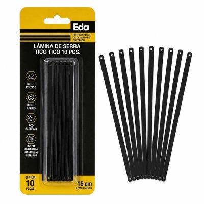 Lamina Serra Tico Arco 6QA Cortes Finos Rapidos Precisos Preto Aco Carbono Bivolt 10 Pecas