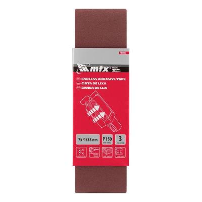 Cinta de Lixa Mtx 533x75mm Grão 150 P150 Madeira Metal 3 Peças MTX