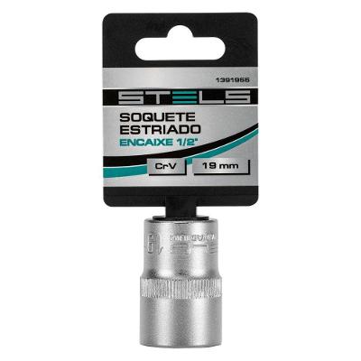 Soquete Estriado 19mm 1-2 Pol Perfil Aco Cromo Vanadio Stels