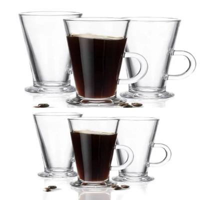 Jogo de Xícaras Dolce Gusto Grande em Vidro Transparente para Café e Chocolate 6 Peças