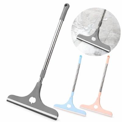 Rodo Limpa Vidros Rodinho de Pia Magico Vassoura Silicone Cabo Inox Extensor Plastico e Borracha