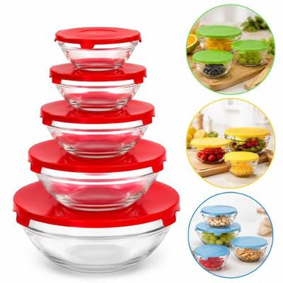 Potes Jogo 5 Vidro Marmita Kit Completo Porta Mantimentos Hermetico Organizador Geladeira Freezer