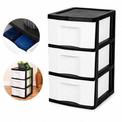 Gaveteiro Plástico 3 Gavetas GV-14PB Moderno Multiuso Organizador Branco