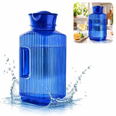 Garrafa Pratik Jarra Paris Agua Suco Plastico PET Porta Geladeira Translúcida 1,7L