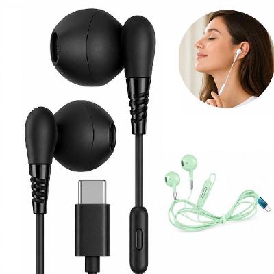 Fone de Ouvido com Fio USB Tipo-C com Microfone Som Estéreo Conector USB Tipo-C Super Bass