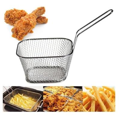 Mini Cesto para Frituras Servir Porcoes Aperitivos Aco Inox Estrutura Aramada Uso Mesa Lanchonete