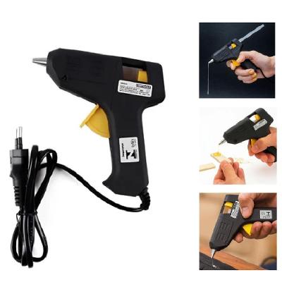 Pistola de Cola Quente Pequena Mini Aplicador Bico Fico Metalico Alta Precisao 8W Preto Bivolt