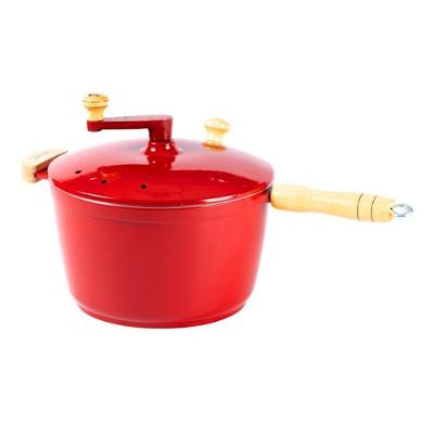 Pipoqueira 1974JAV Pipoca Doce Salgada Alumínio Fundido Manivela Vermelho Javali 5100ML