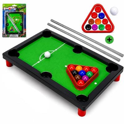 Mini Mesa de Snooker Infantil Jogo de Sinuca Portatil com 2 Tacos 11 Bolas 21 Pecas Plastico