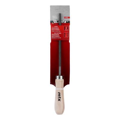 Lima Redonda Bastarda 6 Pol 150MM com Cabo de Madeira Cinza MTX Aço Carbono