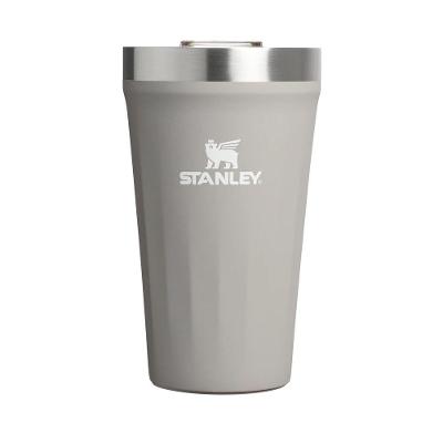 Copo Térmico Texturizado com Tampa Ash Aço Inox 18-8 à Prova de Respingos Cinza Stanley 473ML