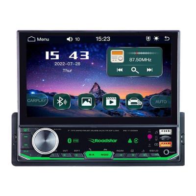 Multimídia RS-7100BR 7" 1 Din Carplay Pro com Bluetooth 5.0 Roadstar Brasil 4x50W 16GB