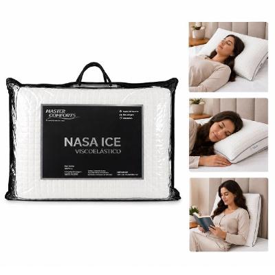 Travesseiro Nasa Ice Premium Cervical Viscoelástico Altura 15CM Médio Refrescante Hipoalergênico