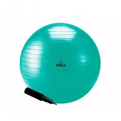 Bola Suíça para Pilates 55CM Inflável com Bomba Anti-burst Verde Arktus 300kg PVC Bivolt