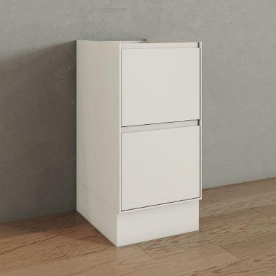 Balcão Fineze 2 Gavetas MDF 40CM Areia HP Bege Móveis Henn