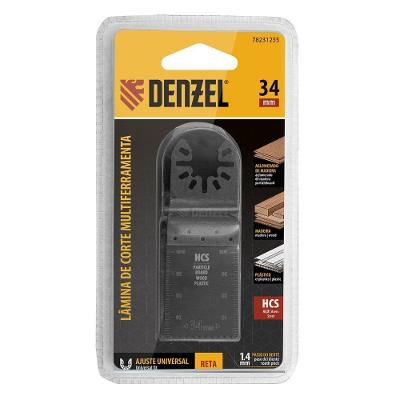 Lâmina de Corte Multiferramenta 34 X 1,4mm Madeira Dente Fino Inox Denzel