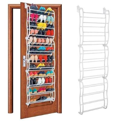 Sapateira de Porta Gigante Organizador de Sapatos e Tenis Metal e Plastico 12 Prateleiras 36 Pares
