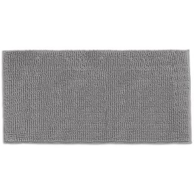 Tapete Microfibra Popcorn 50x100cm Antiderrapante Appel Prata