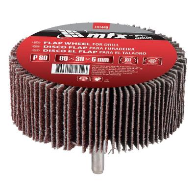 Roda de Lixa Roda de Lixa Mtx 80x30x6mm Grão 80 com Haste para Furadeira Madeira Metal Bivolt MTX