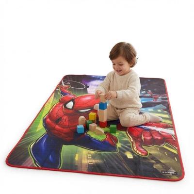 Tapete Infantil Homem Aranha Dupla Face Termico Impermeavel Dobravel Vermelho Espuma 180CM 116CM