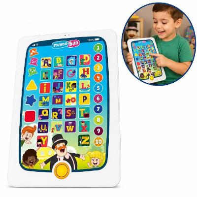 Tablet Infantil Educativo Interativo Mundo Bita Musical Som Canções Oficiais Jogo Alfabeto Numeral