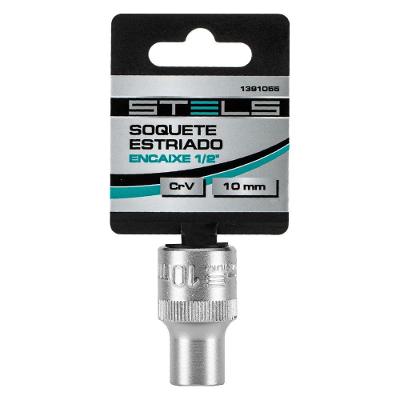 Soquete Estriado 10mm 1-2 Polegadas Perfil para Distribuicao Uniforme de Forca Stels