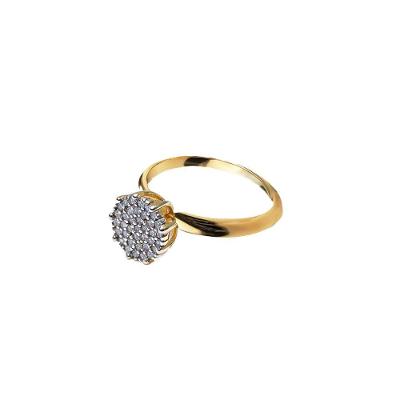 Anel Chuveirinho Moderno Prata 925 Banho de Ouro Amarelo Dourado