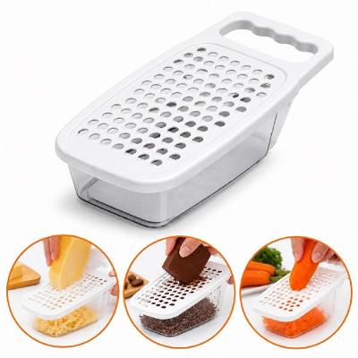Ralador com Reservatorio 3 em 1 Cortador Manual Polipropileno BPA Free para Queijo Legumes Verduras