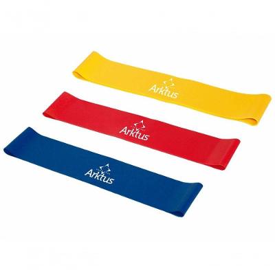 Kit Mini Band para Exercícios Físicos 3 Níveis Intensidade Leve Médio Forte Amarelo Vermelho Azul
