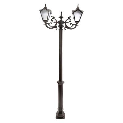 Poste de Jardim Monte Verde Ideal para Áreas Externas Preto Luminárias N. Sra. da Guia