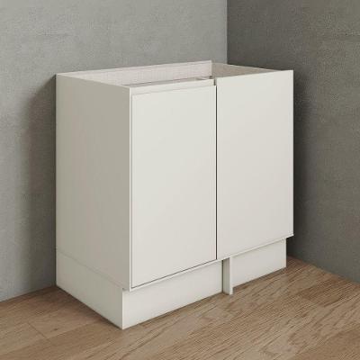 Balcão de Canto Reto para Cozinha Fineze 1 Porta 1 Prateleira MDF 84CM Areia HP
