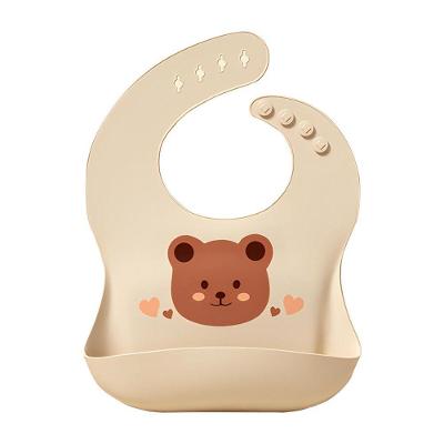 Babador Infantil de Silicone BA20 Impermeável com Coletor Ajuste Regulável Bege Outras Marcas Único