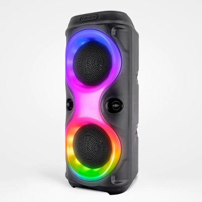 Caixa de Som Portátil Bluetooth Multimídia Aquilae LED RGB FM USB