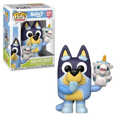 Boneco Colecionavel Funko Pop Candide Bluey Bandit com Unicornio Vinil