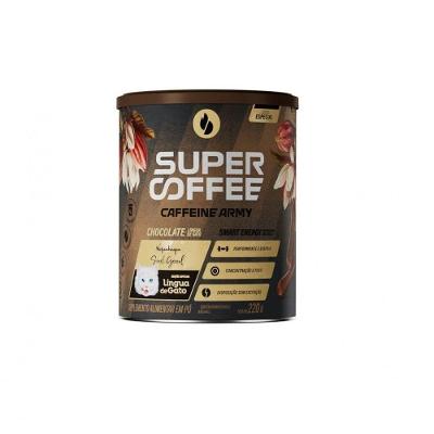 Bebida em Pó Funcional Caffeine Army Supercoffee 3.0 Energia e Foco Sabor Chocolate 220G