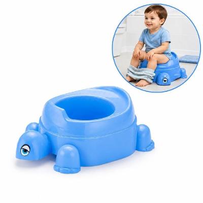 Troninho Pinico Infantil Tartaruga Azul Assento Anatômico Ergonomico Base Estável Fácil Limpeza