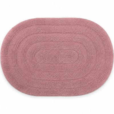 Tapete para Banheiro Oazi 80% Algodao e 20% Poliester 40x60cm Rosa Bene Casa