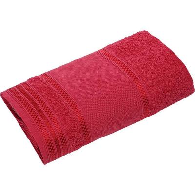 Toalha de Banho Ponto Cruz 68x135CM 100% Algodão 390g-m² Vermelho Bene Casa