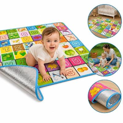Tapete Infantil Dobrável Térmico Impermeável Educativo com Bolsa 200CM X 180CM