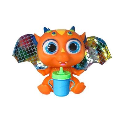 Brinquedo Bebê Dragão Flying Baby com Asas Mamadeira Laranja Anjo Toys