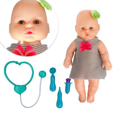Boneca Infantil com Acessórios de Médico Babidu Dodói Brincando Brinquedos Anjo