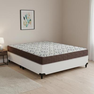 Cama Box com Colchão Queen Iso 150 D45 Espuma Branco Ortobom